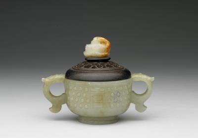 图片[3]-Jade gui-shaped incense burner with a “shou (longevity)” character, Ming dynasty (1368-1644)-China Archive